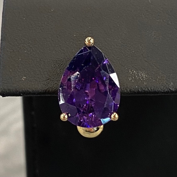 Purple & Gold Jeweled Bellybutton Ring - Picture 1 of 1